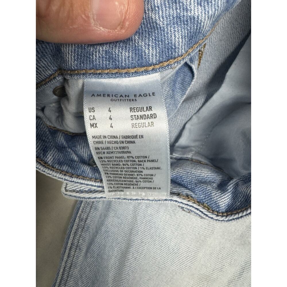 American Eagle Strigid Women’s Jeans Light Wash Straight Leg Size 4 - Picture 4 of 16
